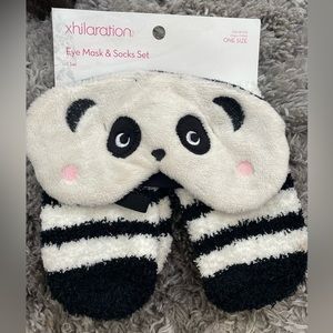 Matching eye mask and socks set